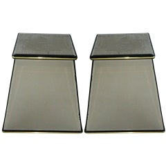 Pair of Italian Mirrored Pedestals