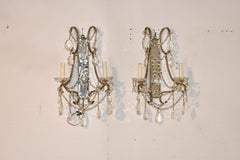 Pair of Italian Mirrored Wall Sconces, Circa 1960's