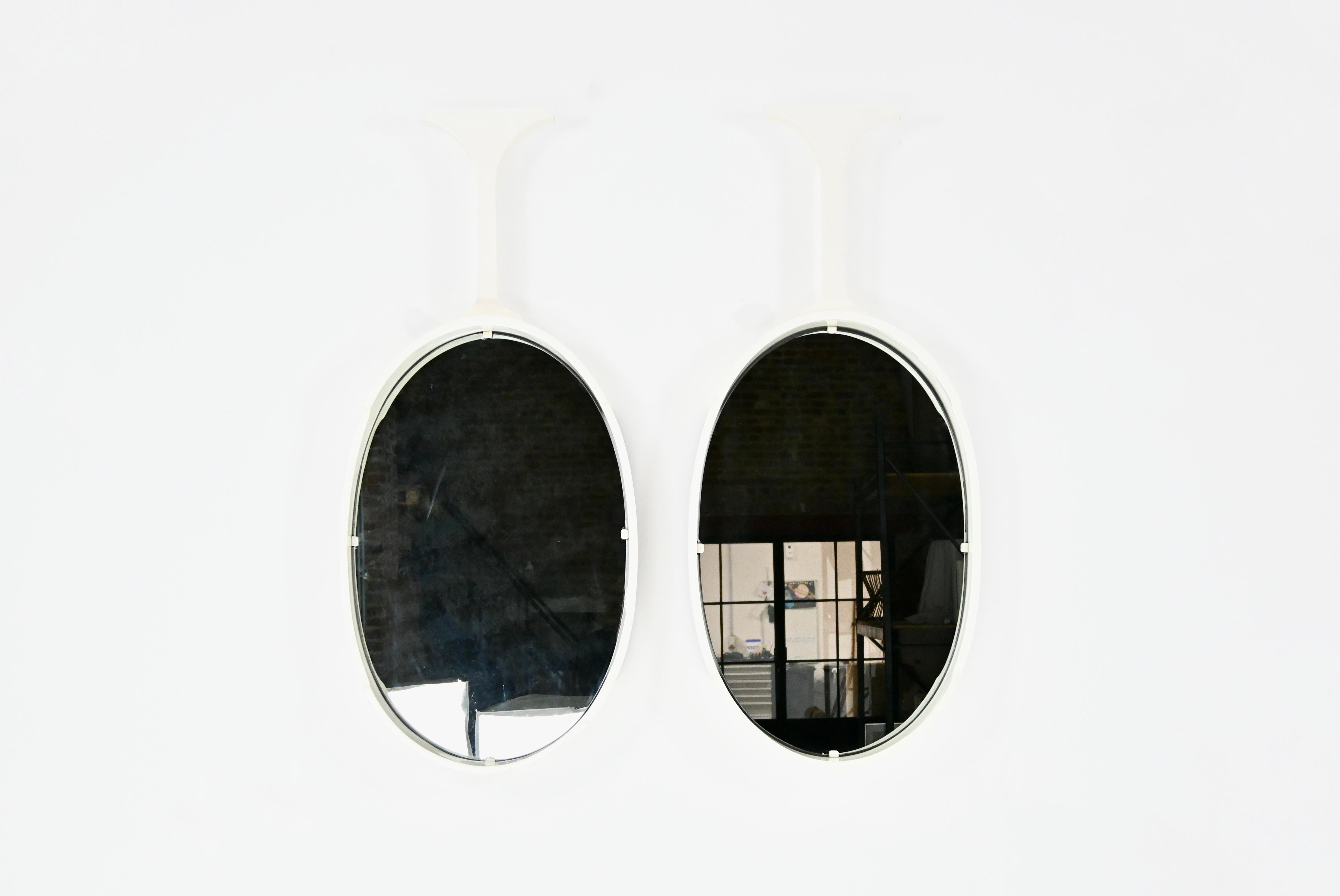 Late 20th Century Pair of Italian Mirrors, 1970s For Sale