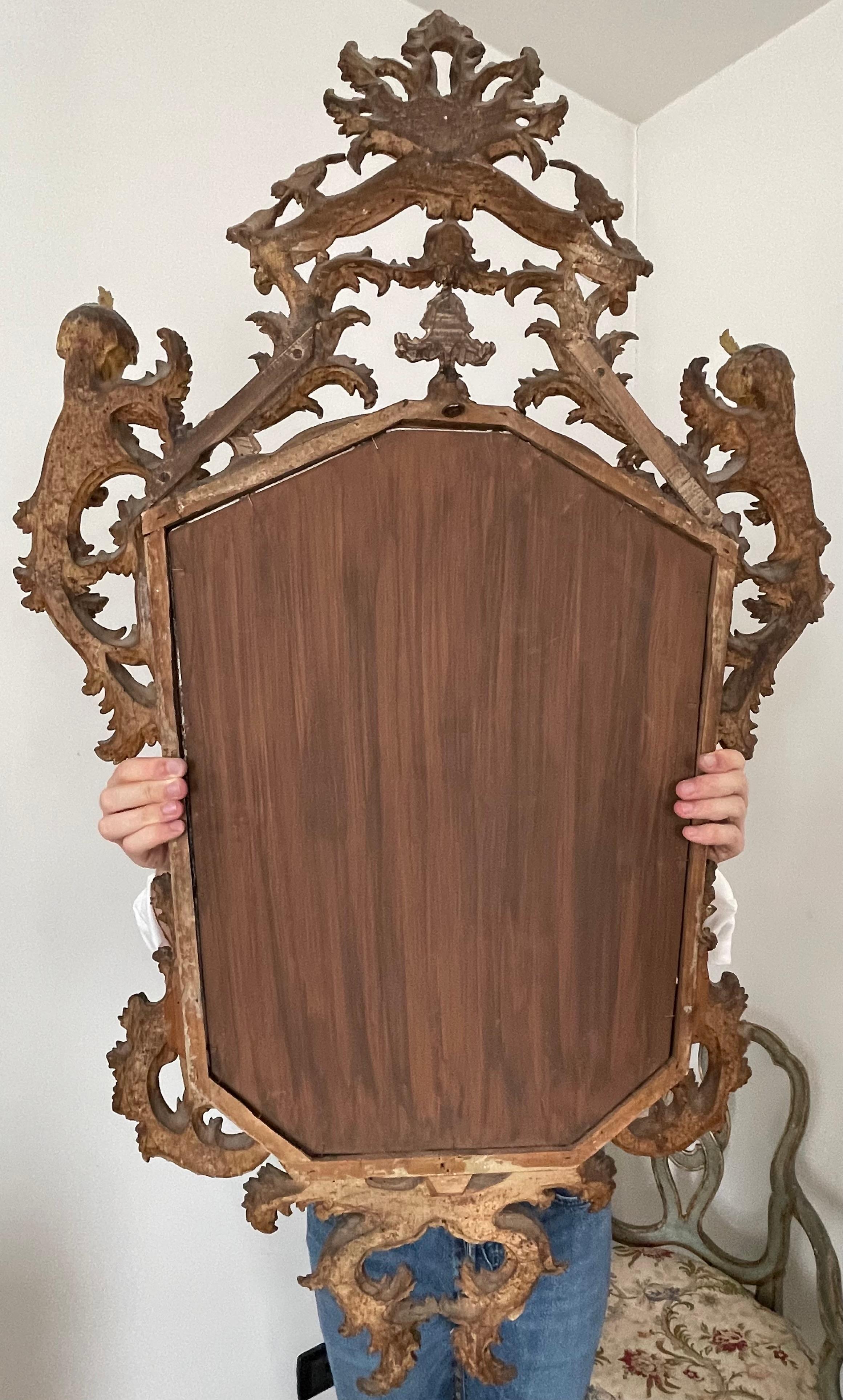 Pair of 18th century Italian mirrors in gilt wood, Louis XV For Sale 3