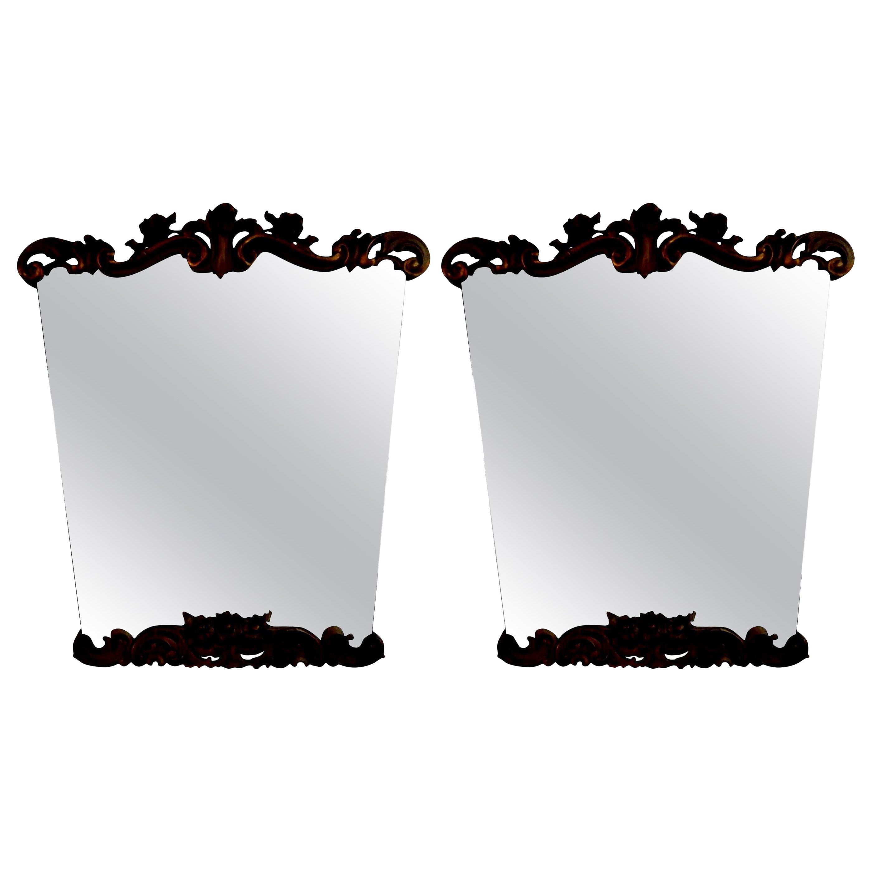 Pair of Italian Mirrors-Serge Roche Inspired