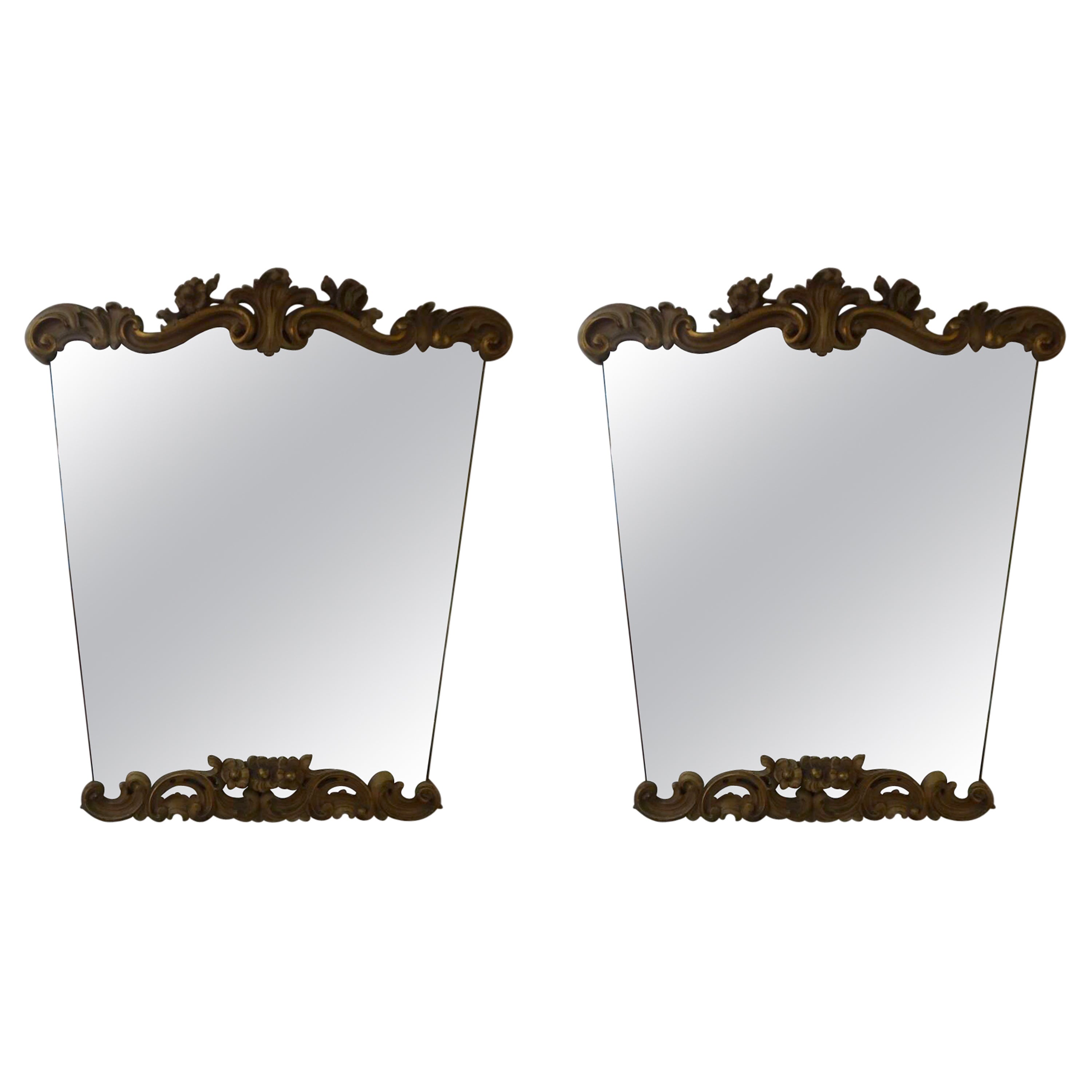 Pair of Italian Mirrors-Serge Roche Inspired