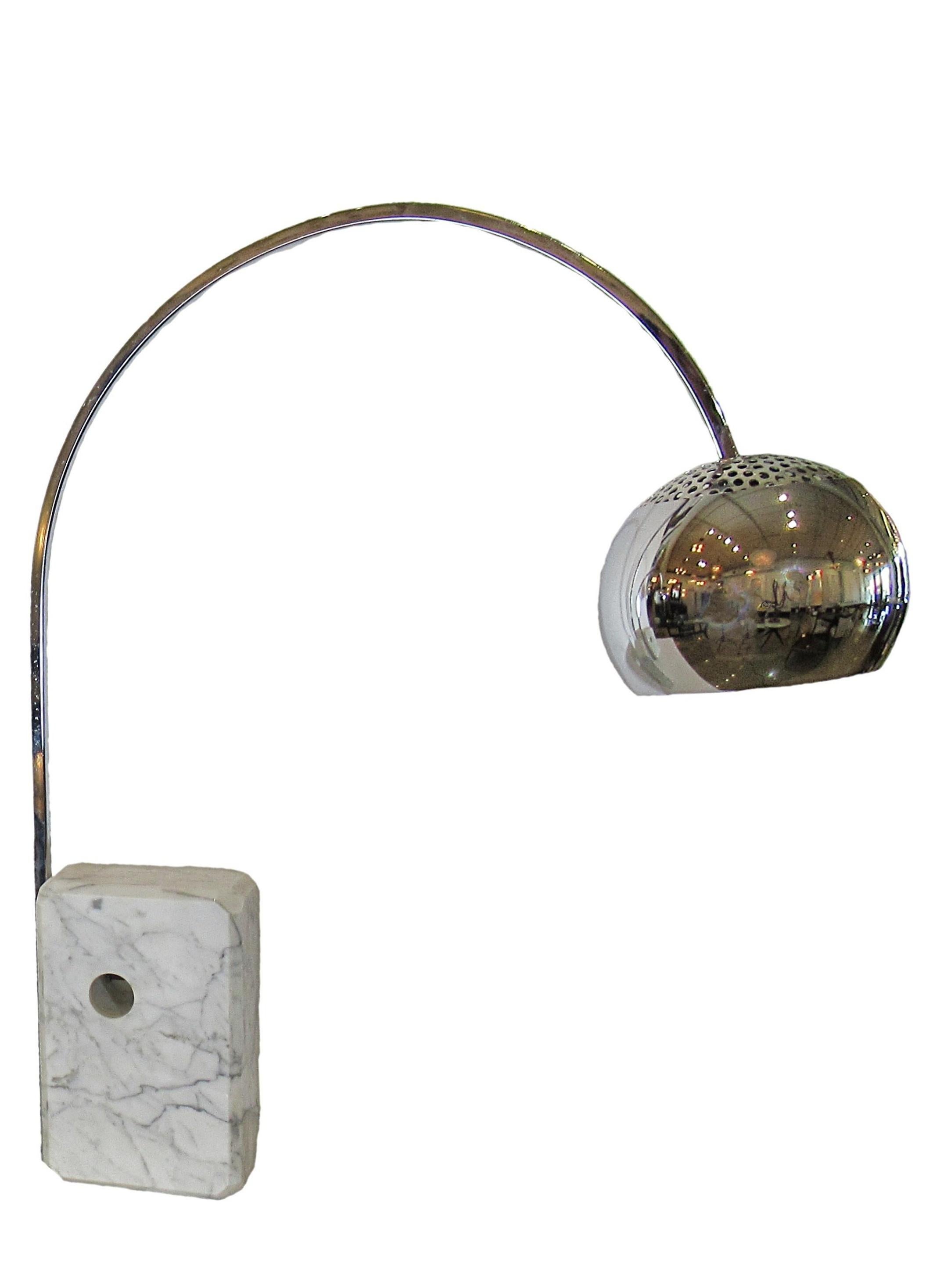 Mid-20th Century Pair of Italian Modern Arco Table Lamps, Achille Castiglione