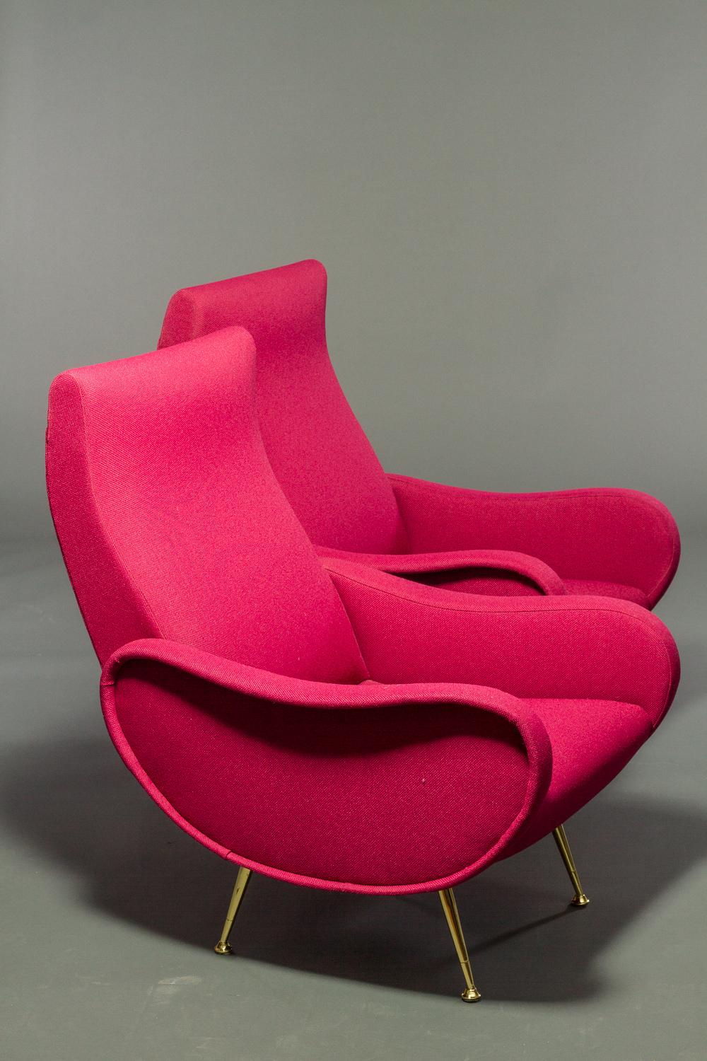 20th Century Pair of Italian Modern Armchairs