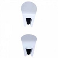 Pair of Italian Modern Black and White Enameled Reflector/ Wall Lights, Sconces