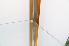 Pair of Italian Modern Brass and Chrome Etageres