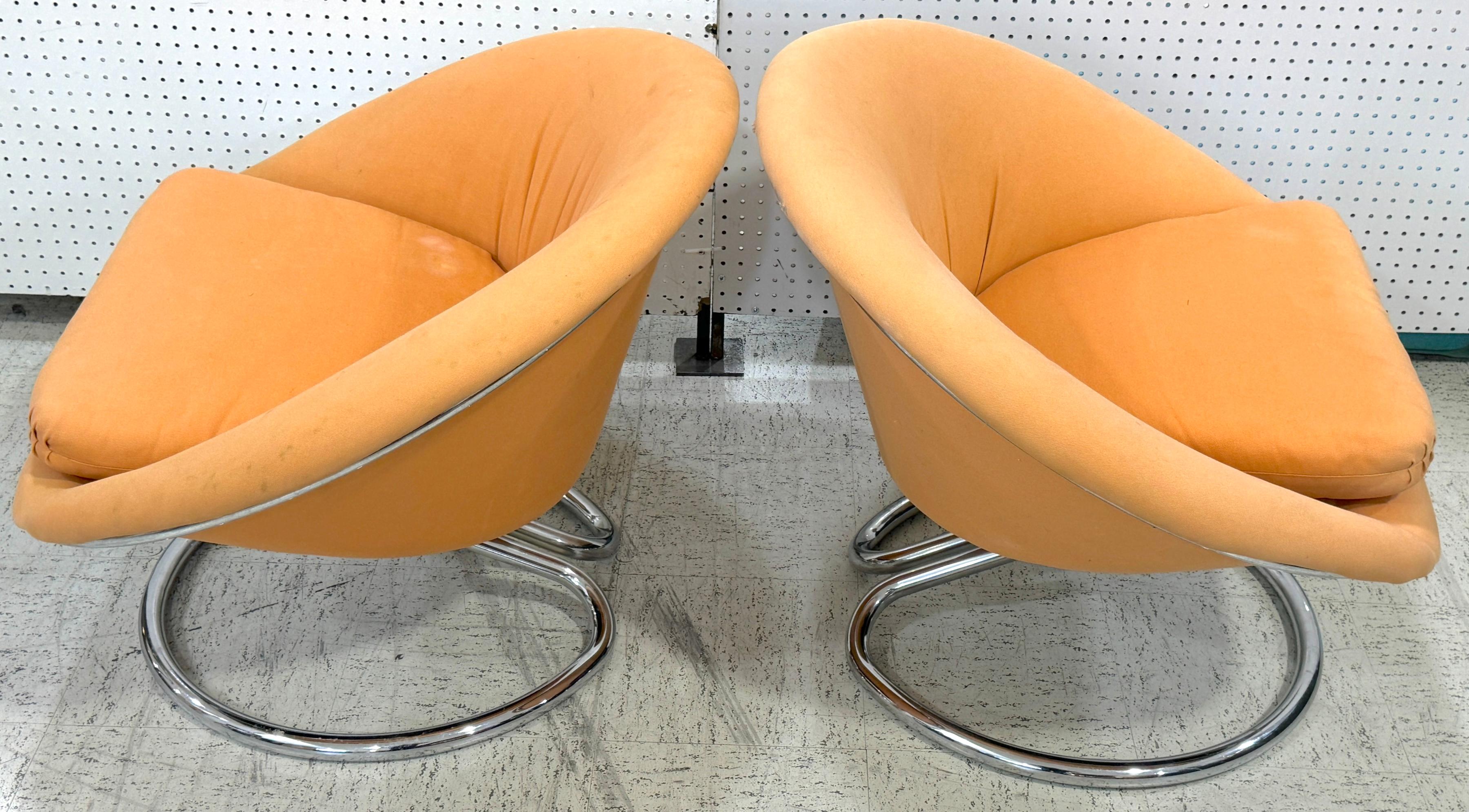 Poli Paire de cadres de chaises longues chromées modernes italiennes par Giotto Stoppino, 1970 en vente