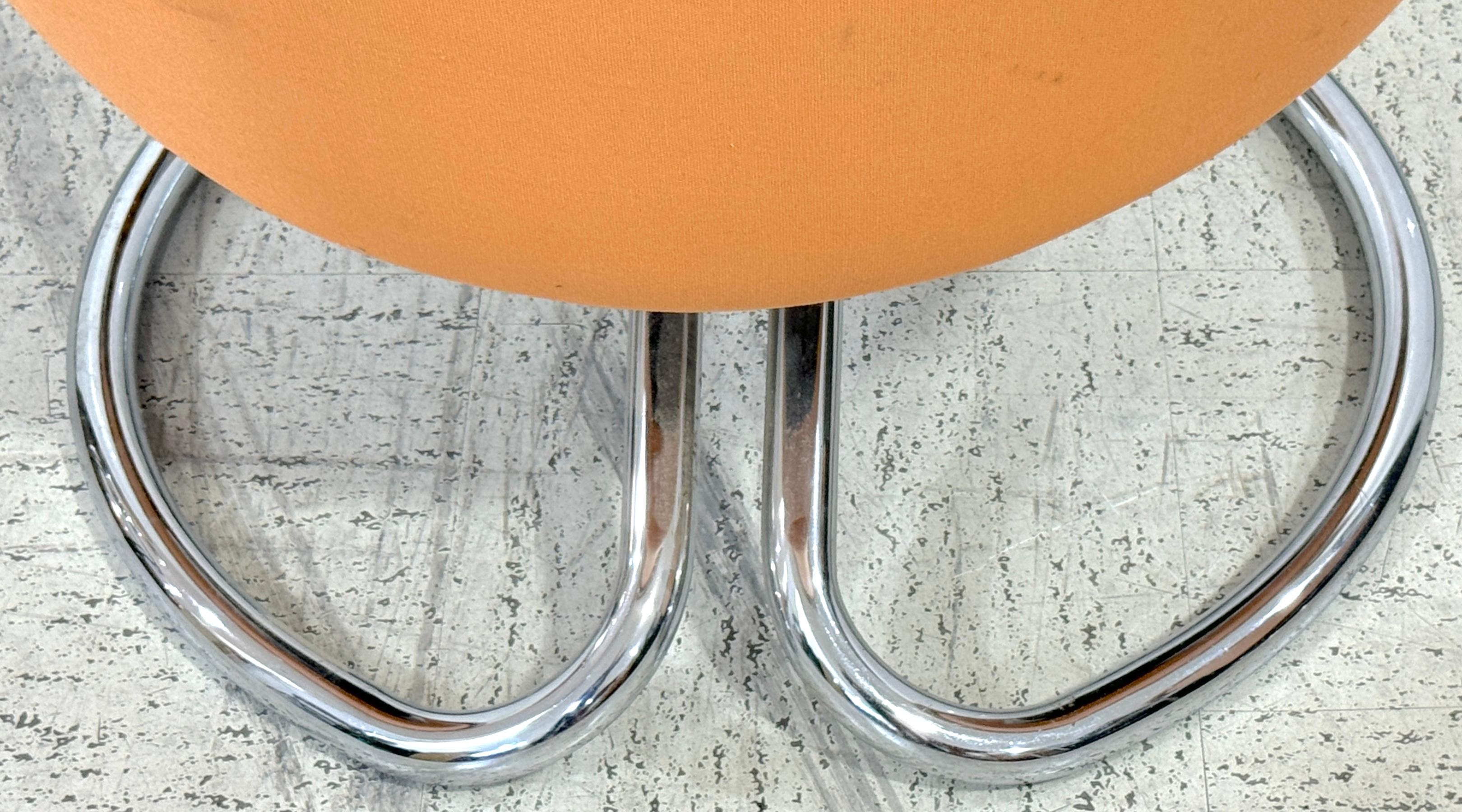 Paire de cadres de chaises longues chromées modernes italiennes par Giotto Stoppino, 1970 en vente 1