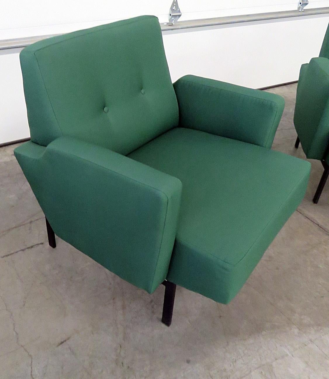 Mid-Century Modern Pair of Italian Modern Club Chairs