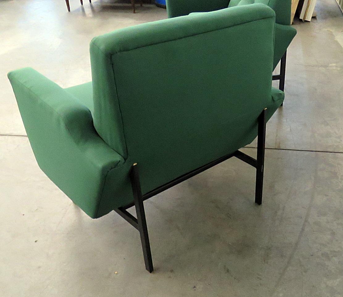 Pair of Italian Modern Club Chairs In Good Condition In Swedesboro, NJ