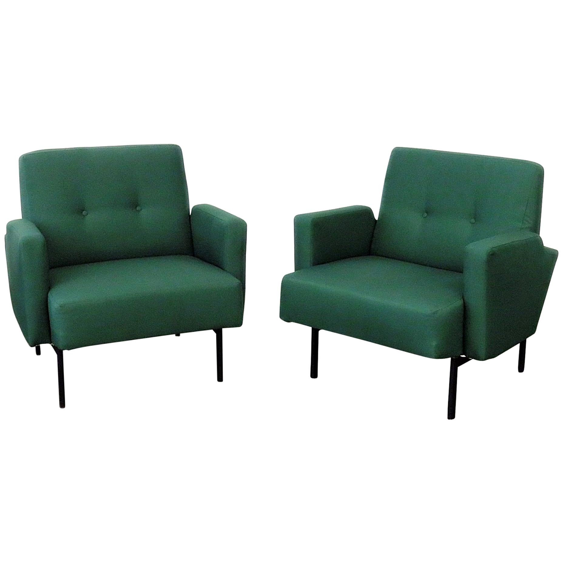 Pair of Italian Modern Club Chairs