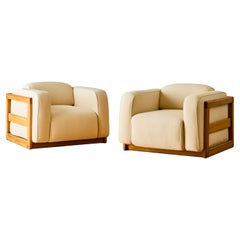 Pair of Italian Modern Cube Chaira