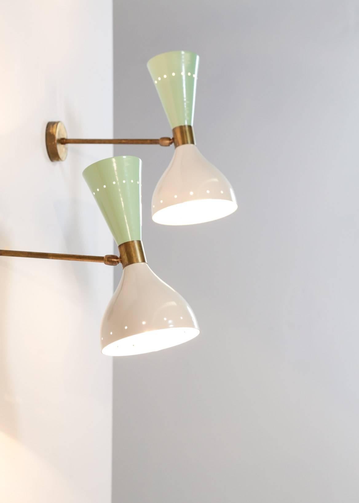 Mid-Century Modern Modern Diabolo Sconce Stilnovo Style, Wall Light For Sale