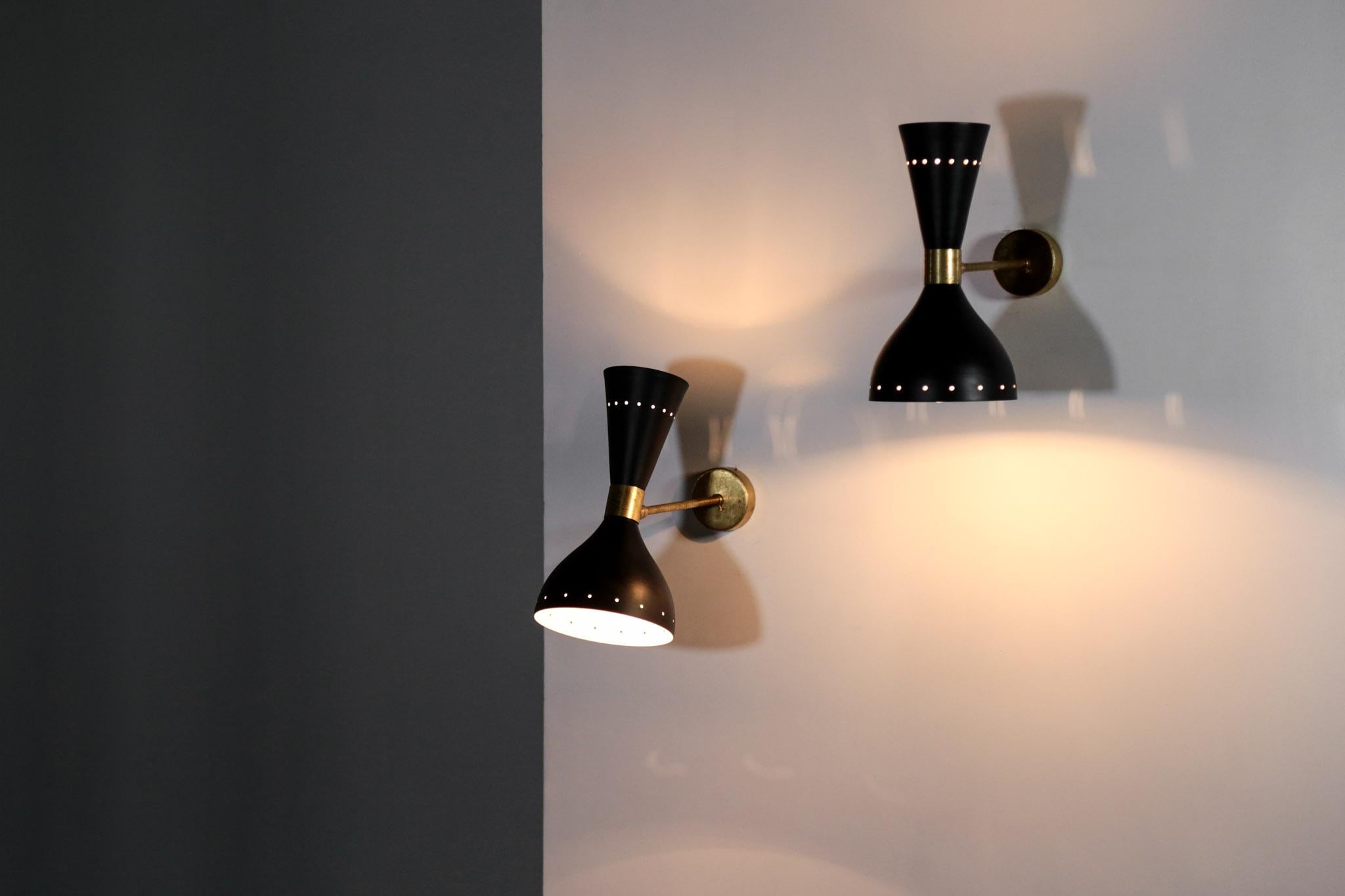 European Modern Diabolo Sconce Stilnovo Style, Wall Light For Sale