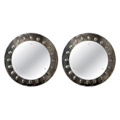 Pair Of Italian Modern Fontana Arte Inspired Mirrors