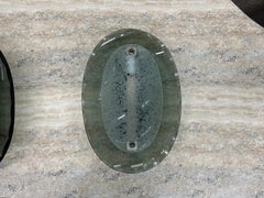 Pair Of Italian Modern Fontana Arte Style Glass Sconces