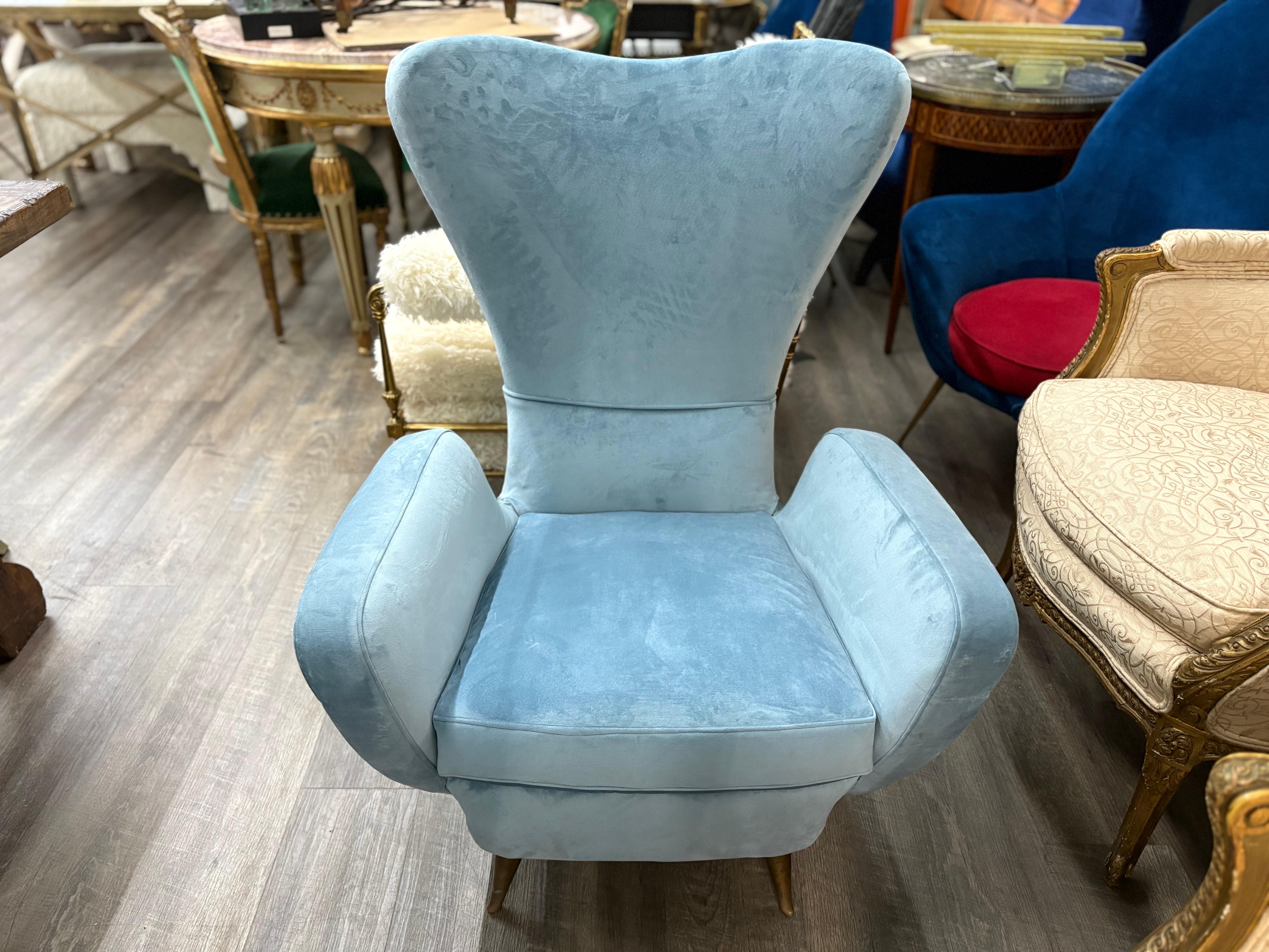 Paire de chaises longues modernes italiennes inspirées de Gio Ponti en vente 2