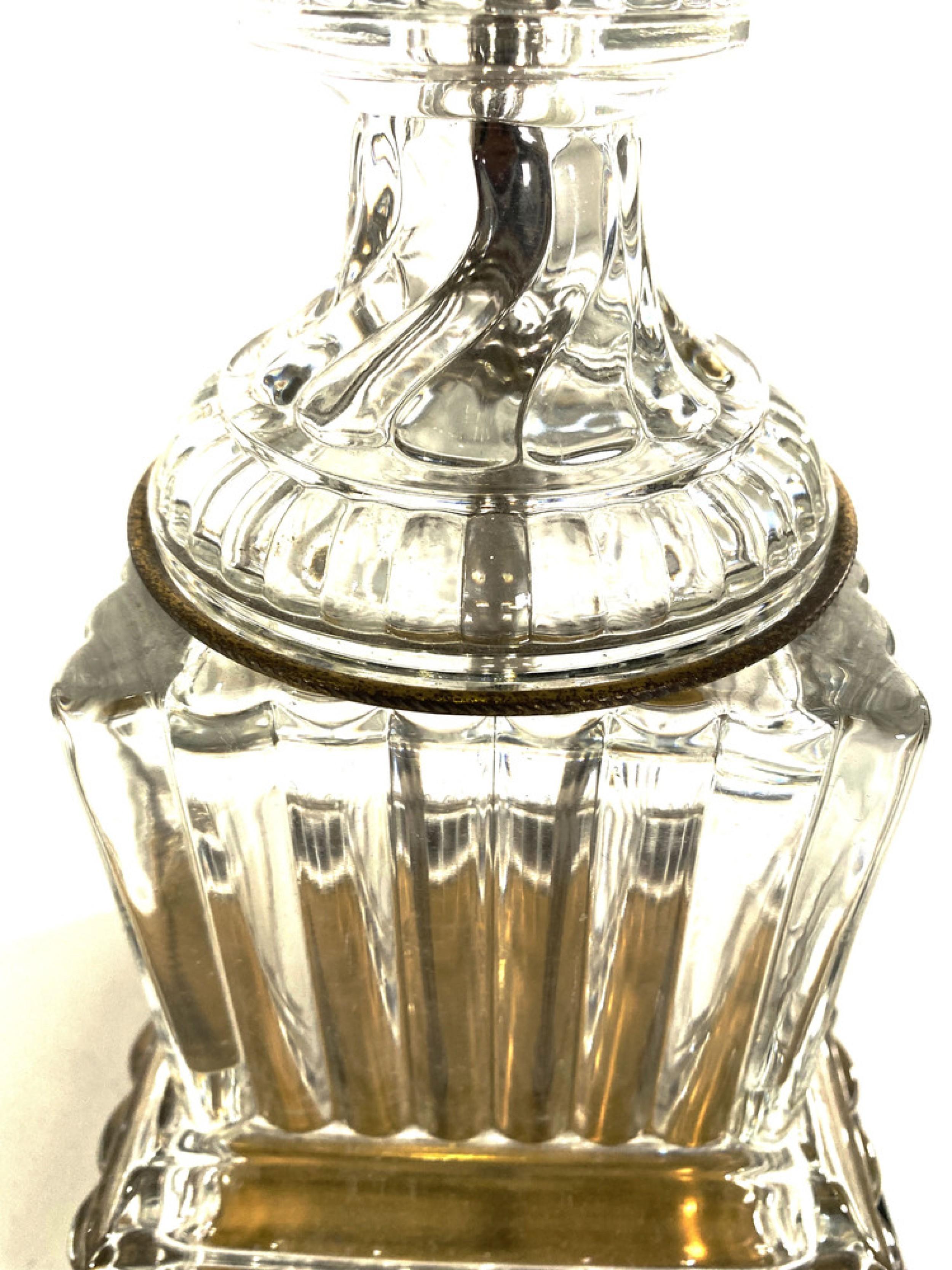 Pair of Italian Modern Glass and Brass Lamps, Baroiver & Toso For Sale 4