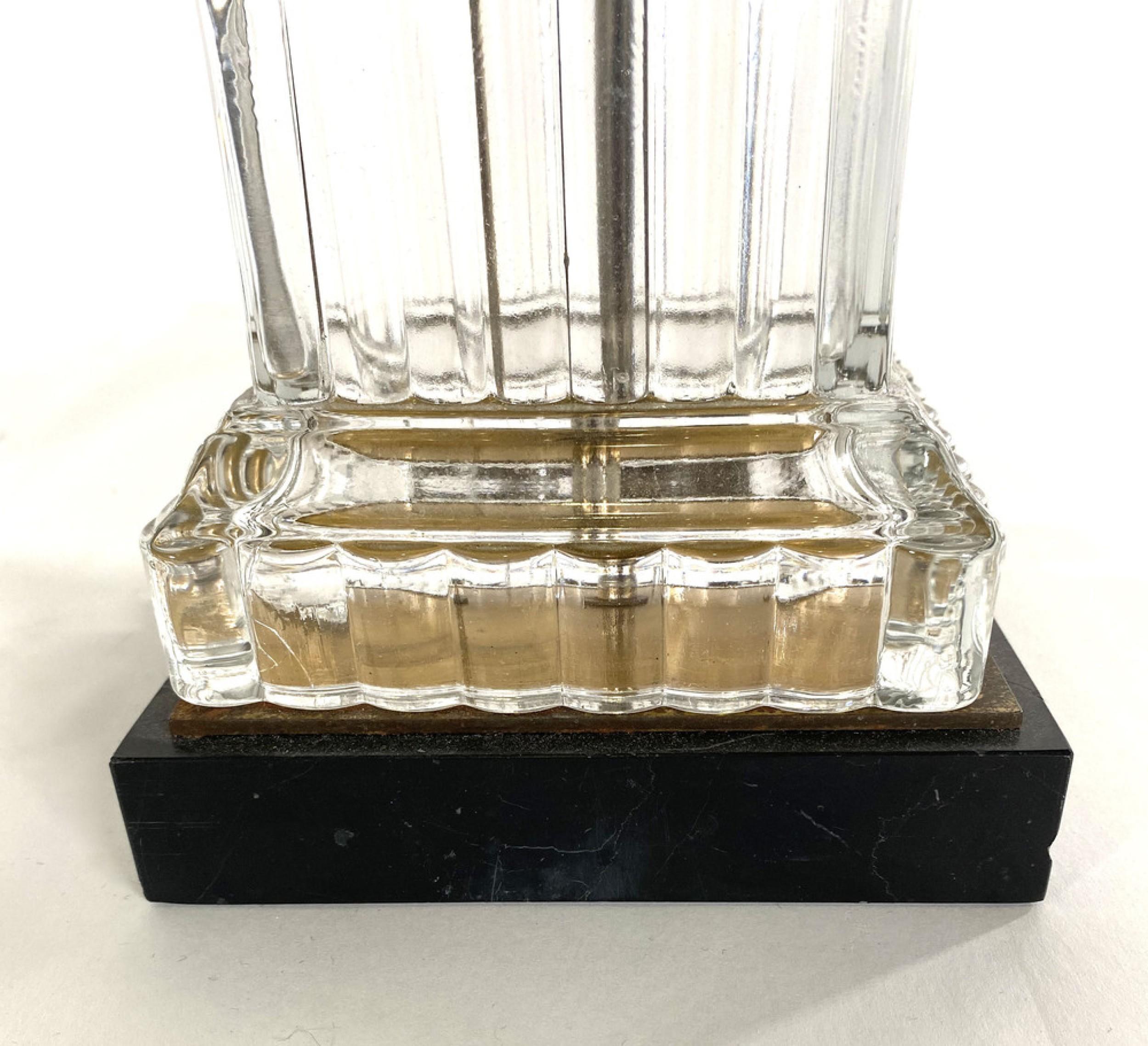 Pair of Italian Modern Glass and Brass Lamps, Baroiver & Toso For Sale 3