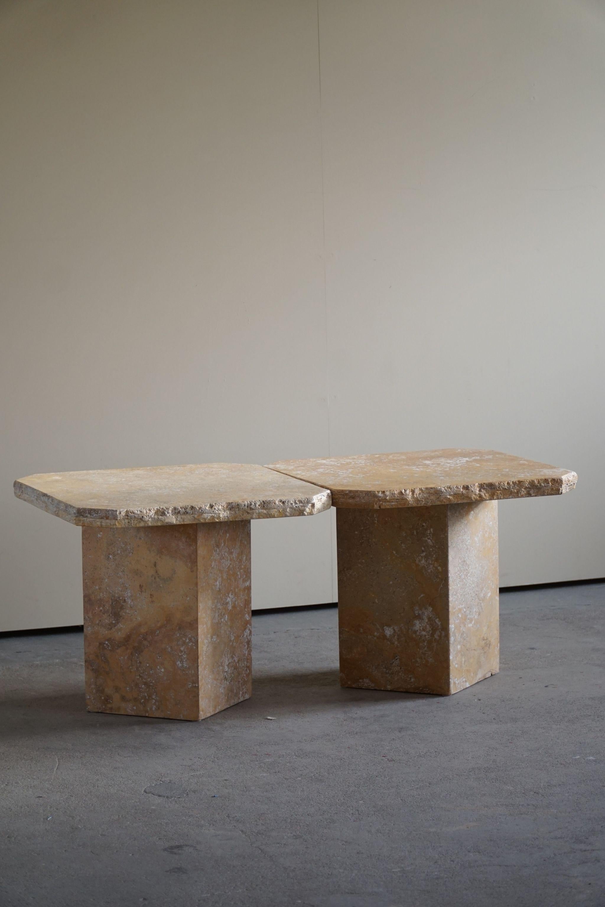 Pair of Italian Modern Granite Side Tables, 1980s 7