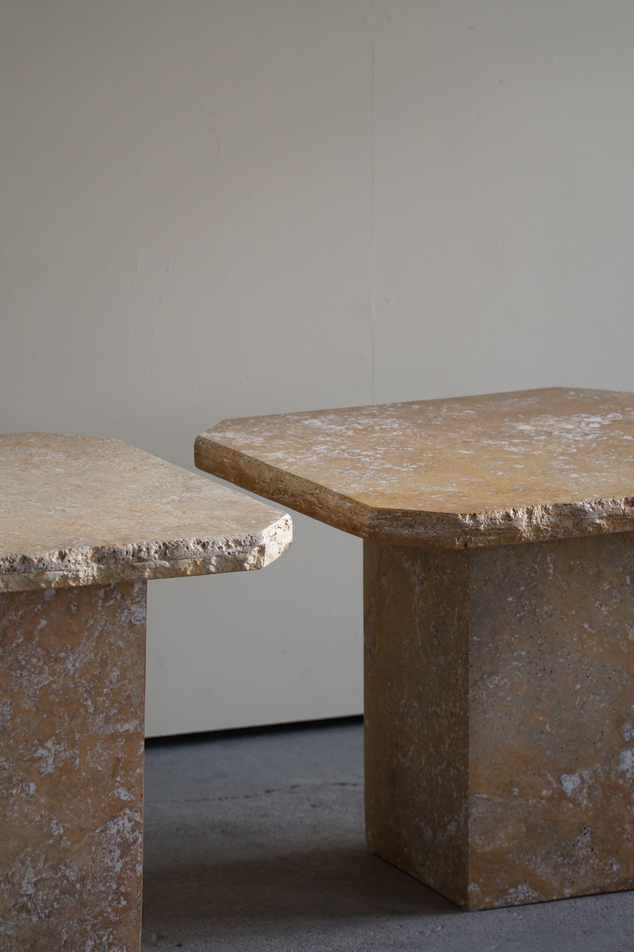 Pair of Italian Modern Granite Side Tables, 1980s 9