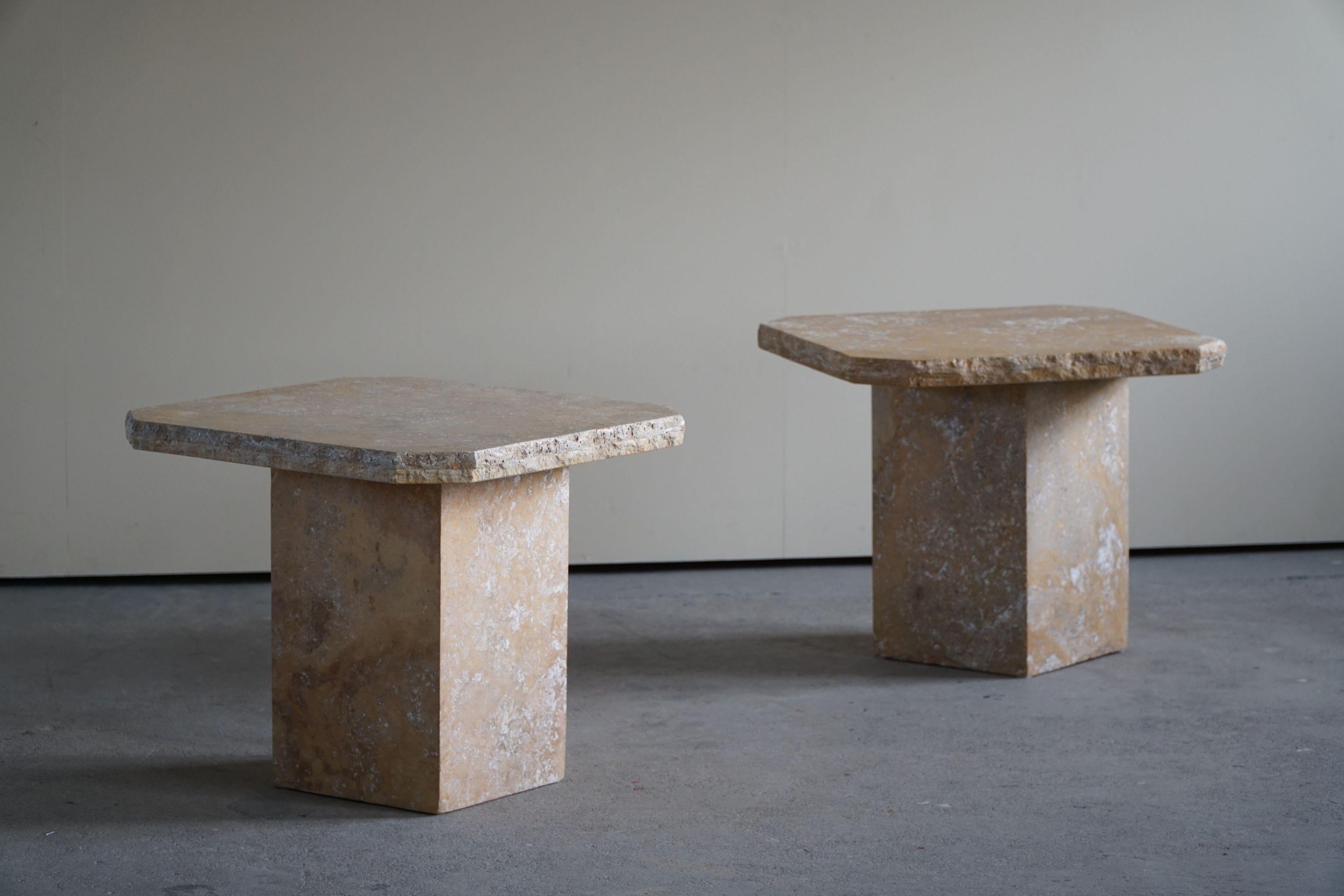 Pair of Italian Modern Granite Side Tables, 1980s 10