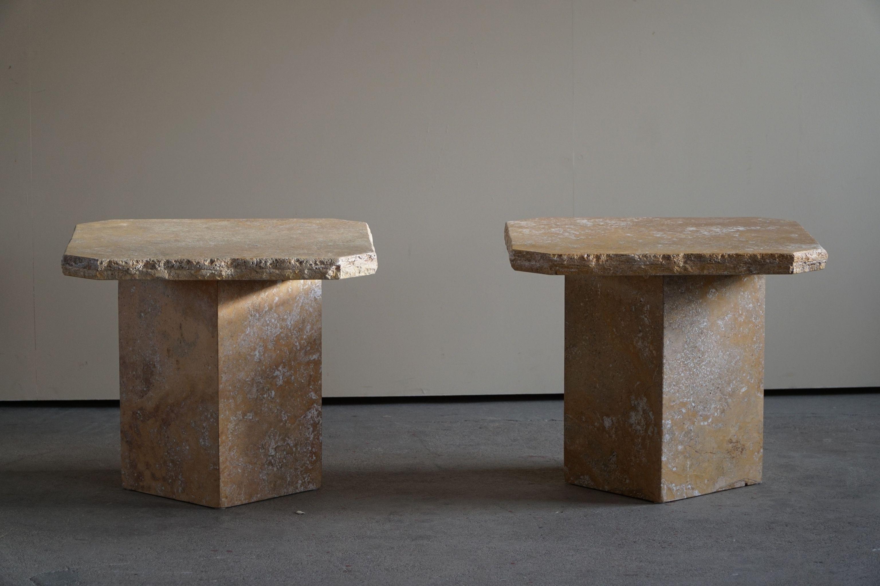 Pair of Italian Modern Granite Side Tables, 1980s 11