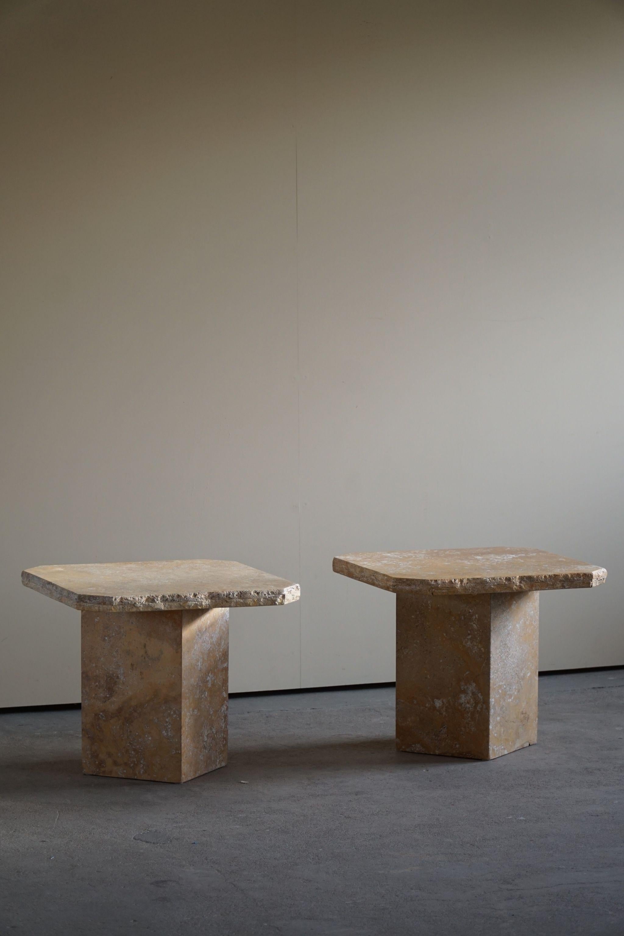Pair of Italian Modern Granite Side Tables, 1980s 12