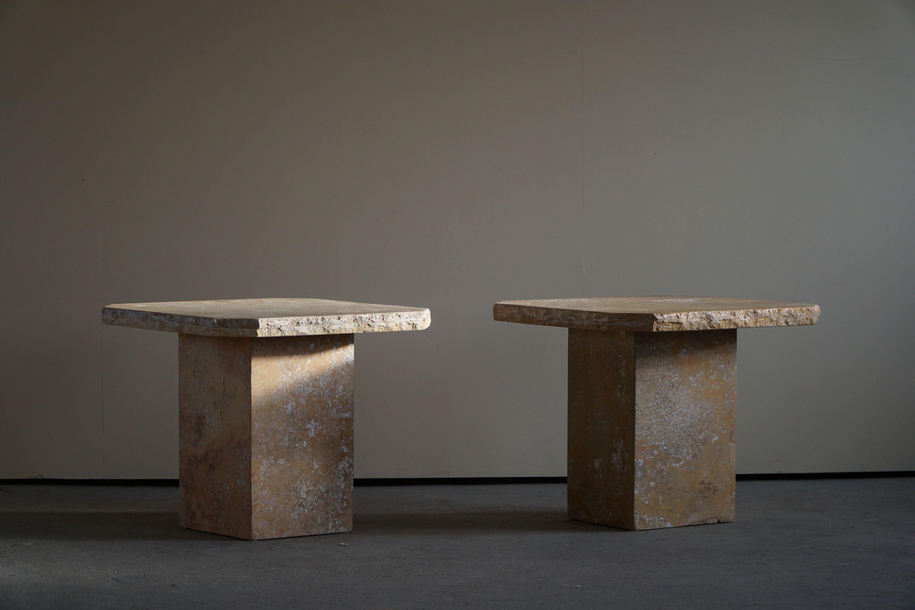 Pair of Italian Modern Granite Side Tables, 1980s 13