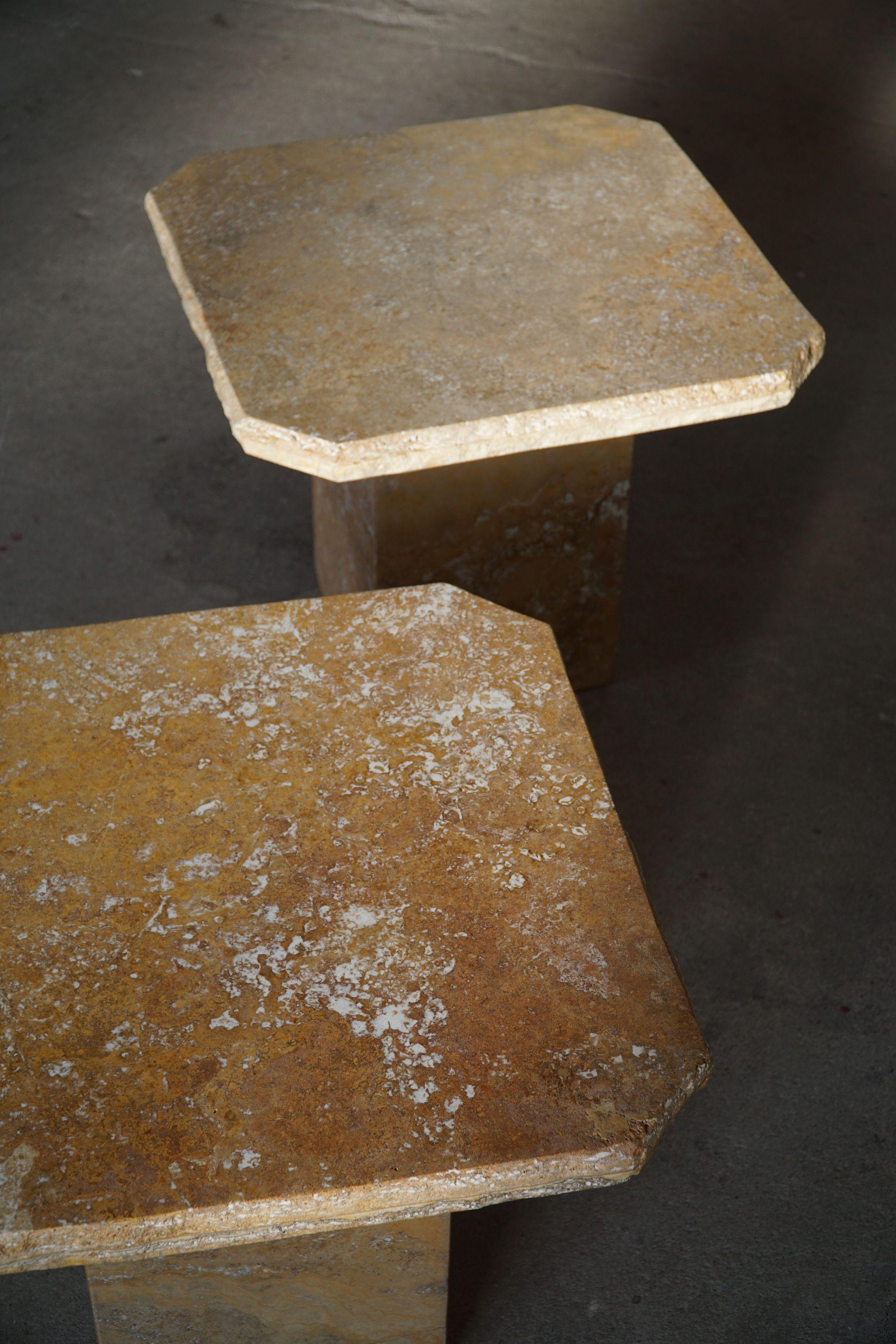 Pair of Italian Modern Granite Side Tables, 1980s 14