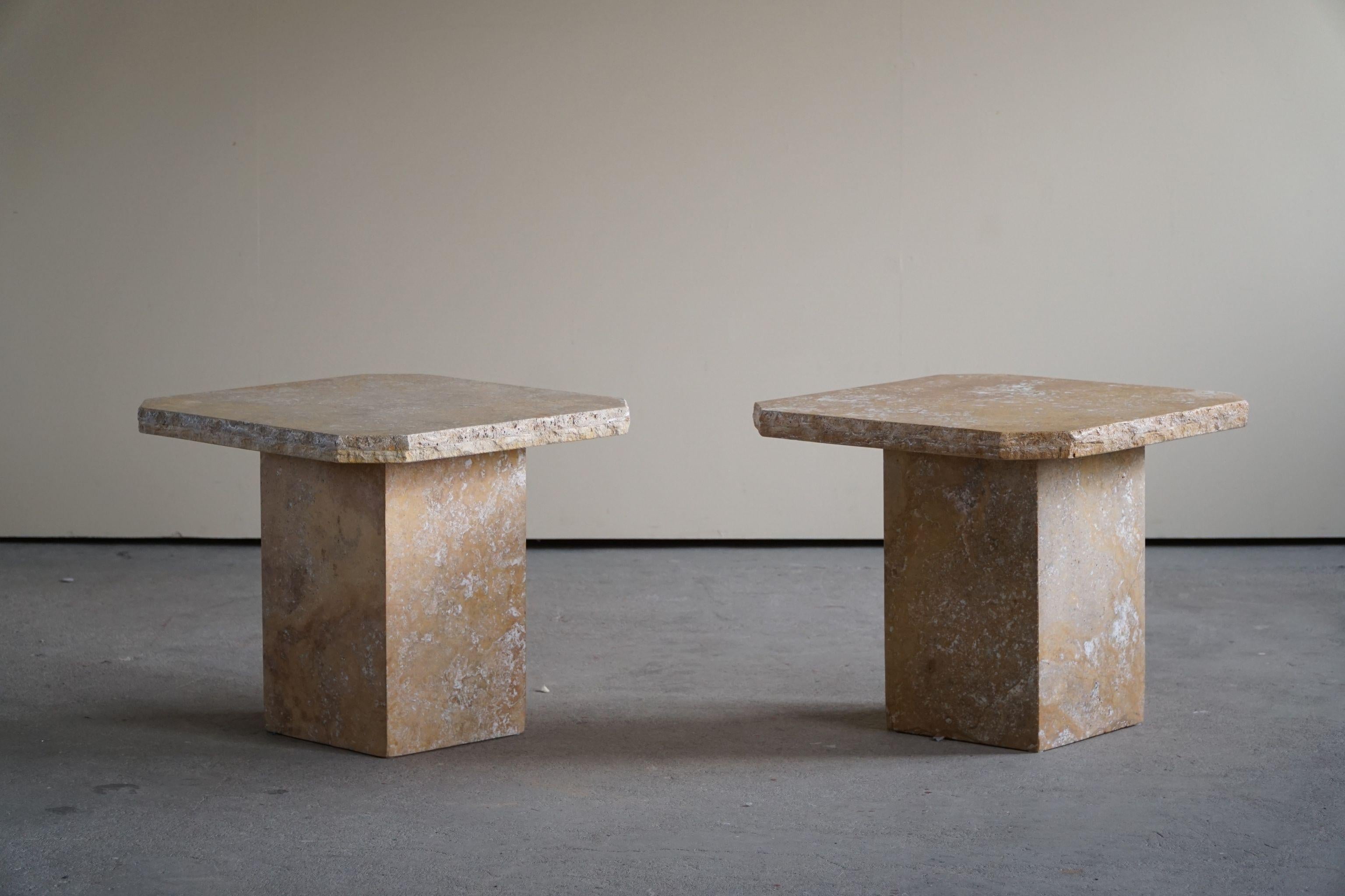 Pair of Italian Modern Granite Side Tables, 1980s 2