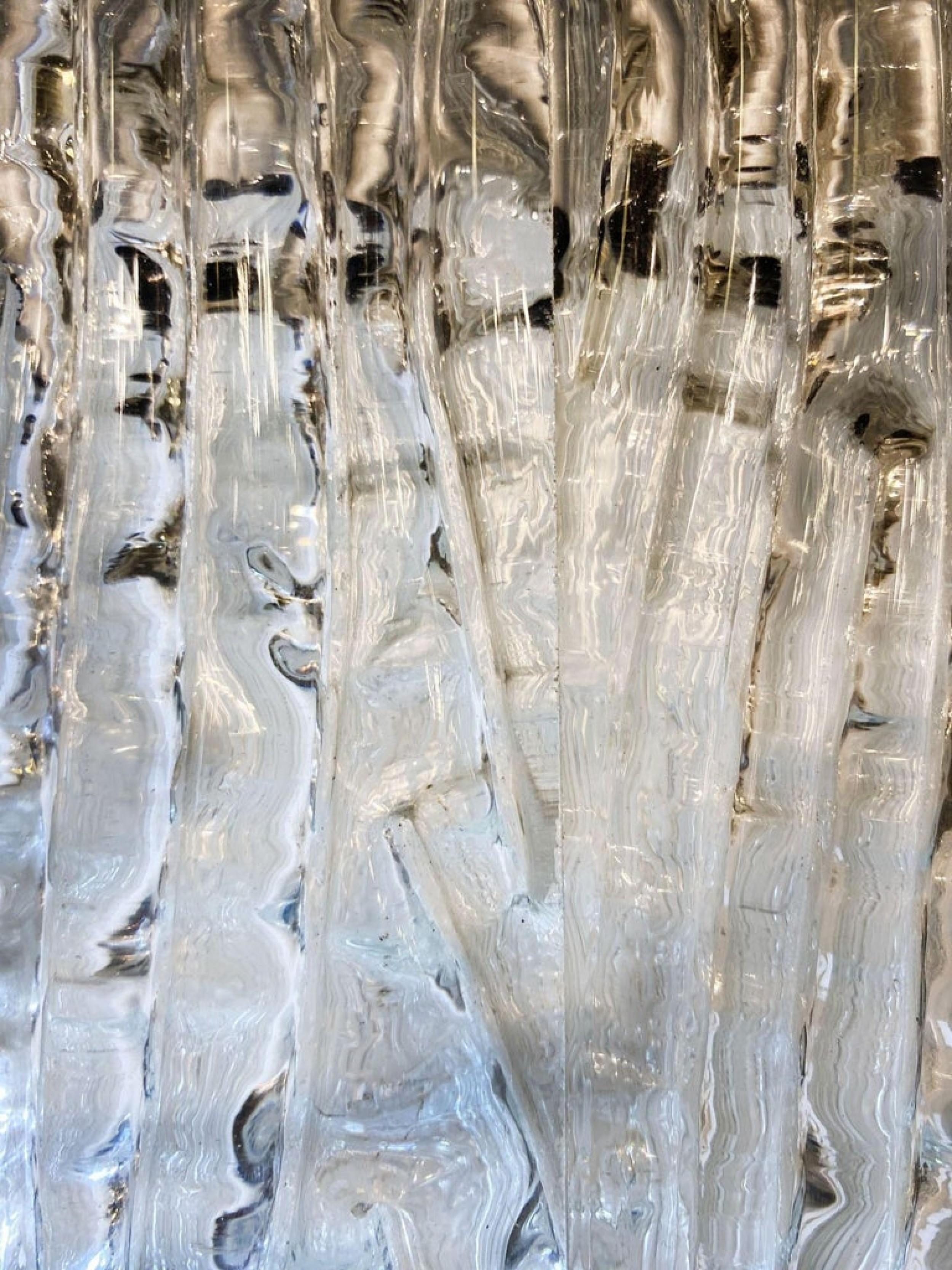 Pair of Italian Modern Handblown Glass Wall Lights, Sconces, Venini For Sale 2
