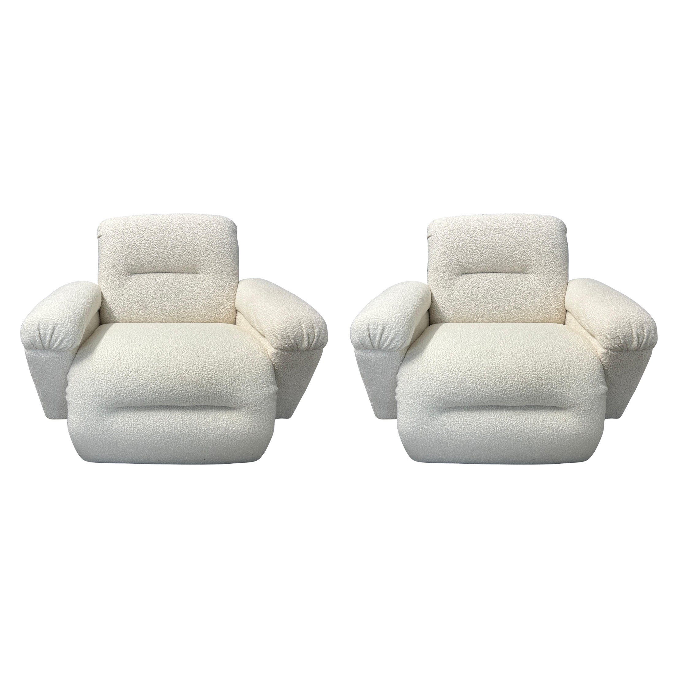 Pair Of Italian Modern Lounge Chairs By Federico Munari