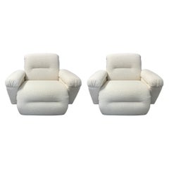 Pair Of Italian Modern Lounge Chairs By Federico Munari