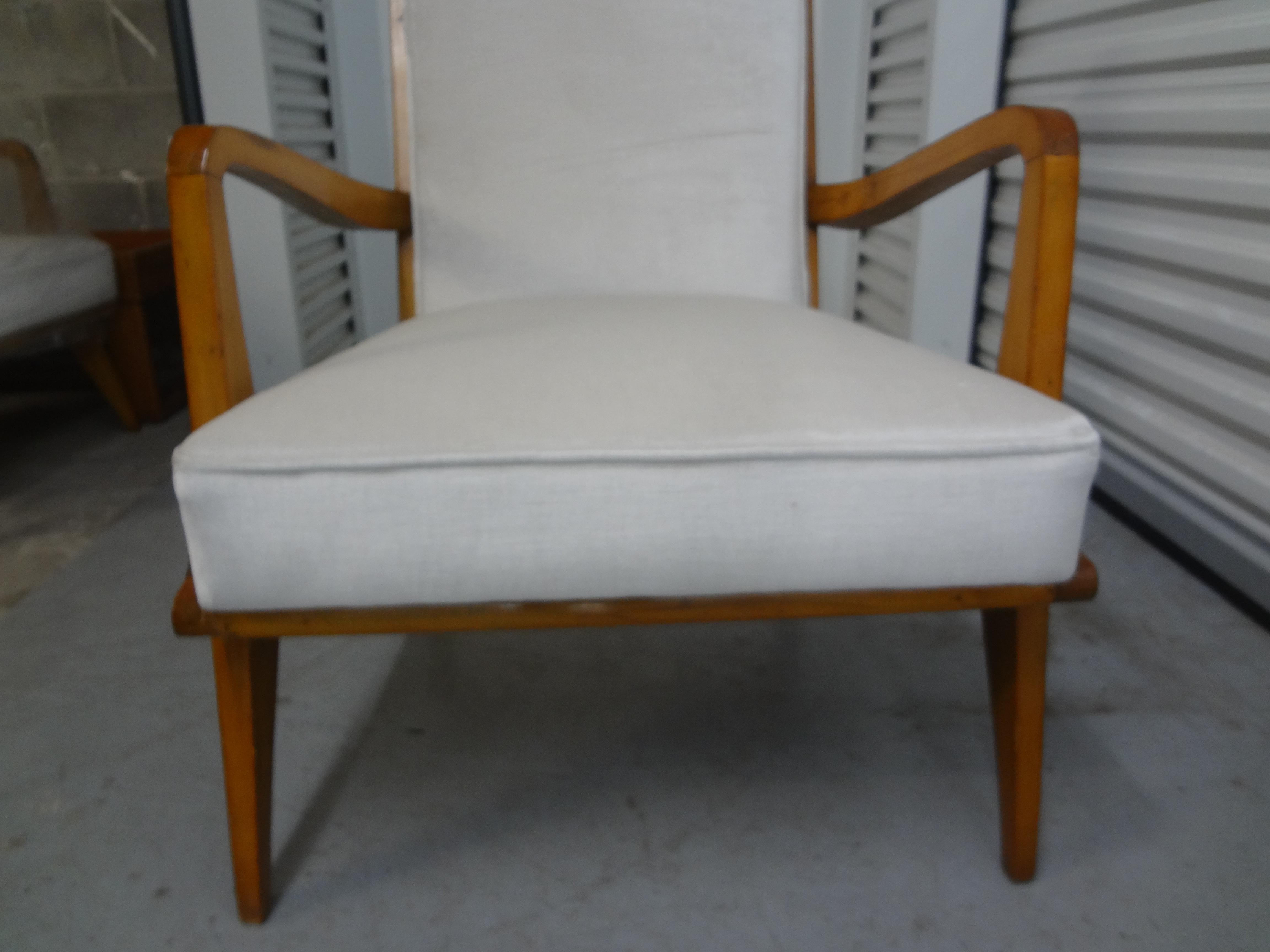 Pair Of Italian Modern Lounge Chairs In Good Condition For Sale In Houston, TX