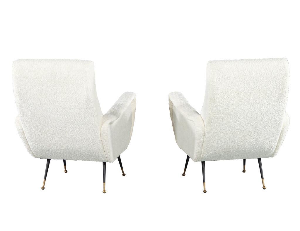 Pair of Italian Modern Lounge Chairs For Sale 1
