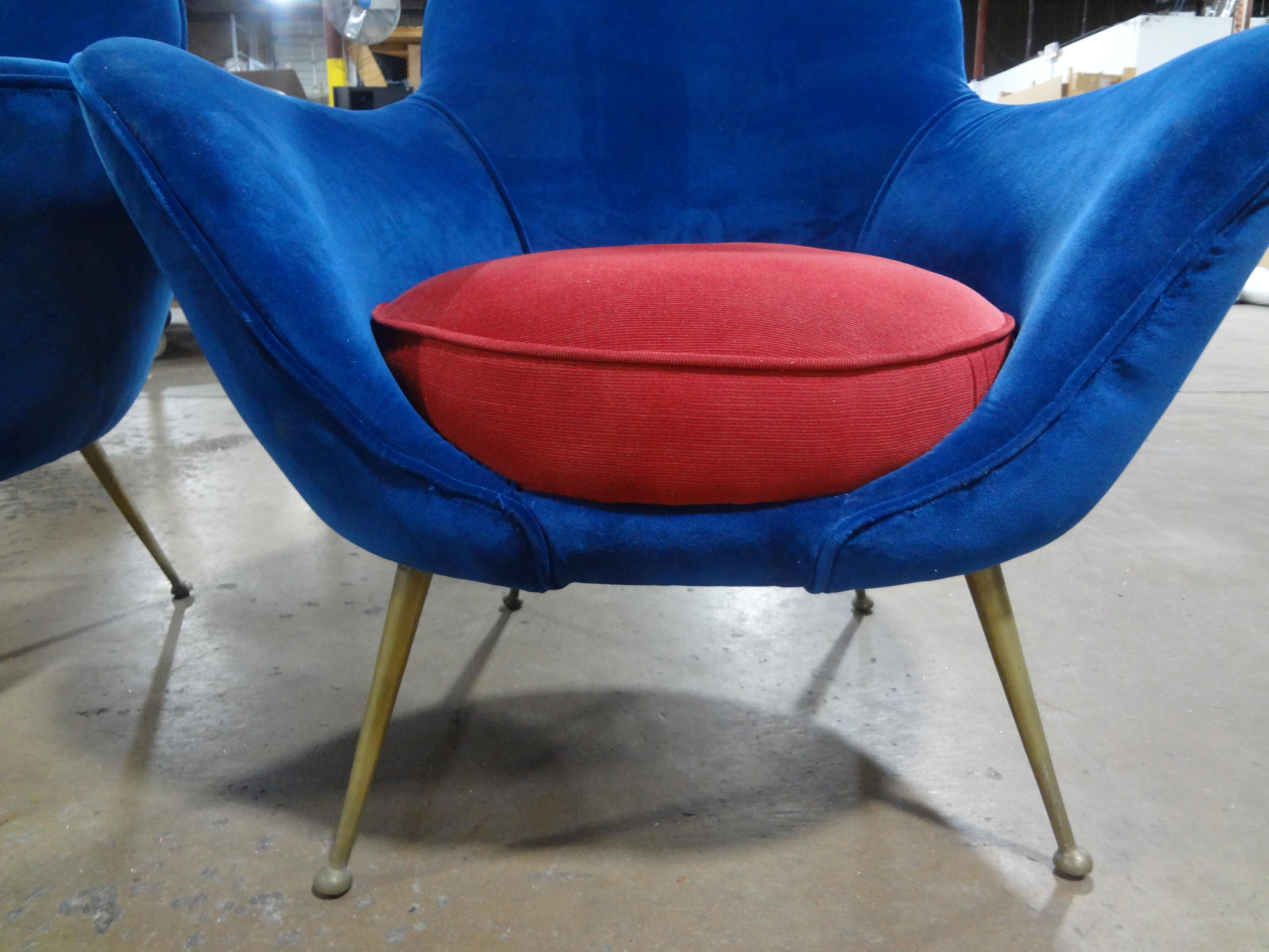 Pair Of Italian Modern Lounge Chairs By Marco Zanuso For Sale 2