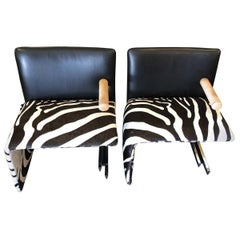 Pair of B&B Italia Modern Mid Century Waterfall Seat Chairs