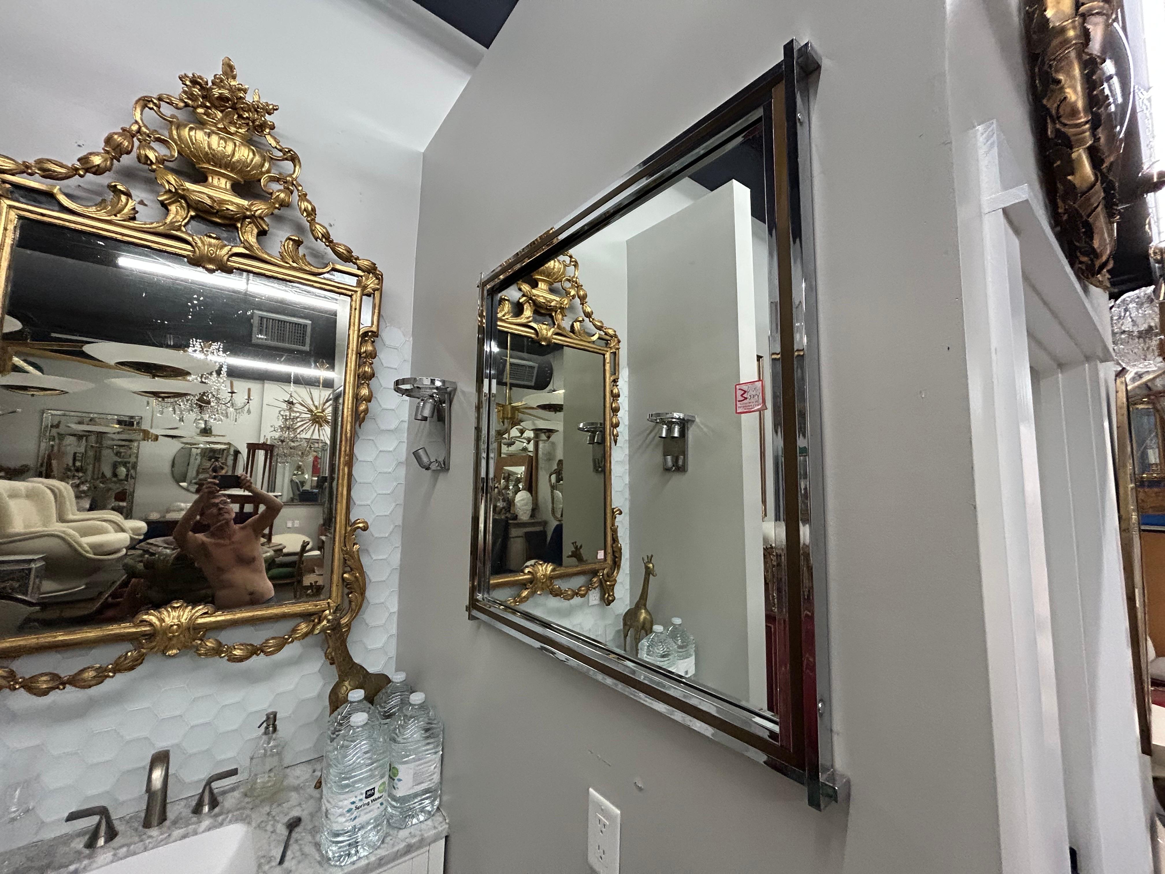 Paire de miroirs modernes italiens par Romeo Rega en vente 6
