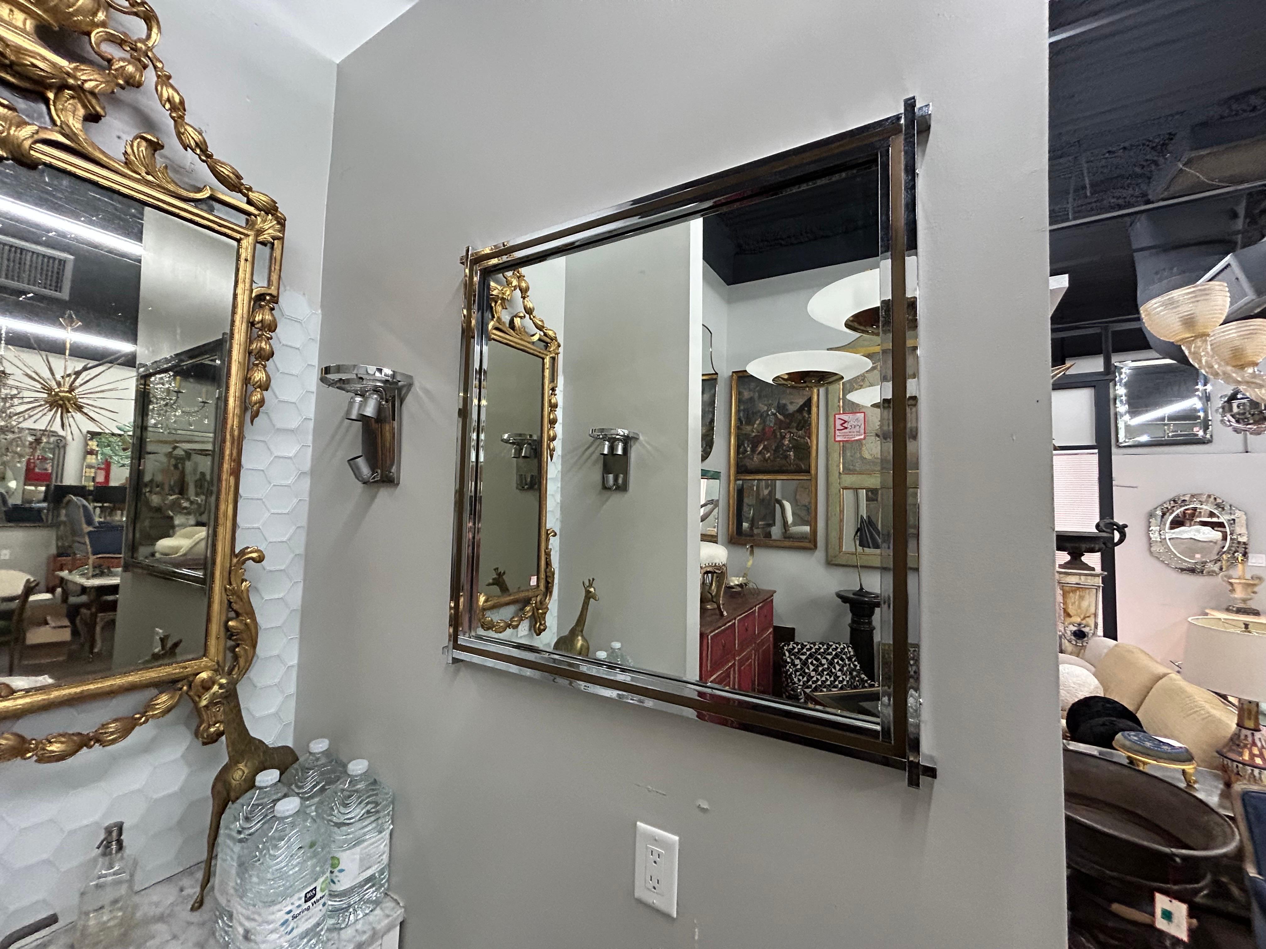 Paire de miroirs modernes italiens par Romeo Rega Bon état - En vente à Houston, TX
