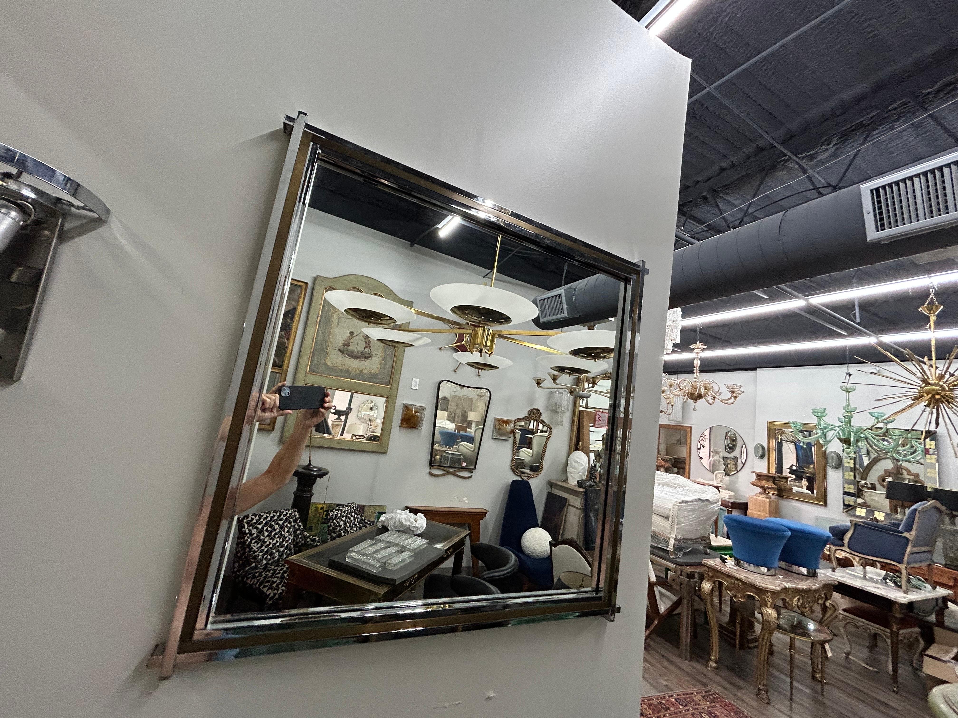 Paire de miroirs modernes italiens par Romeo Rega en vente 1