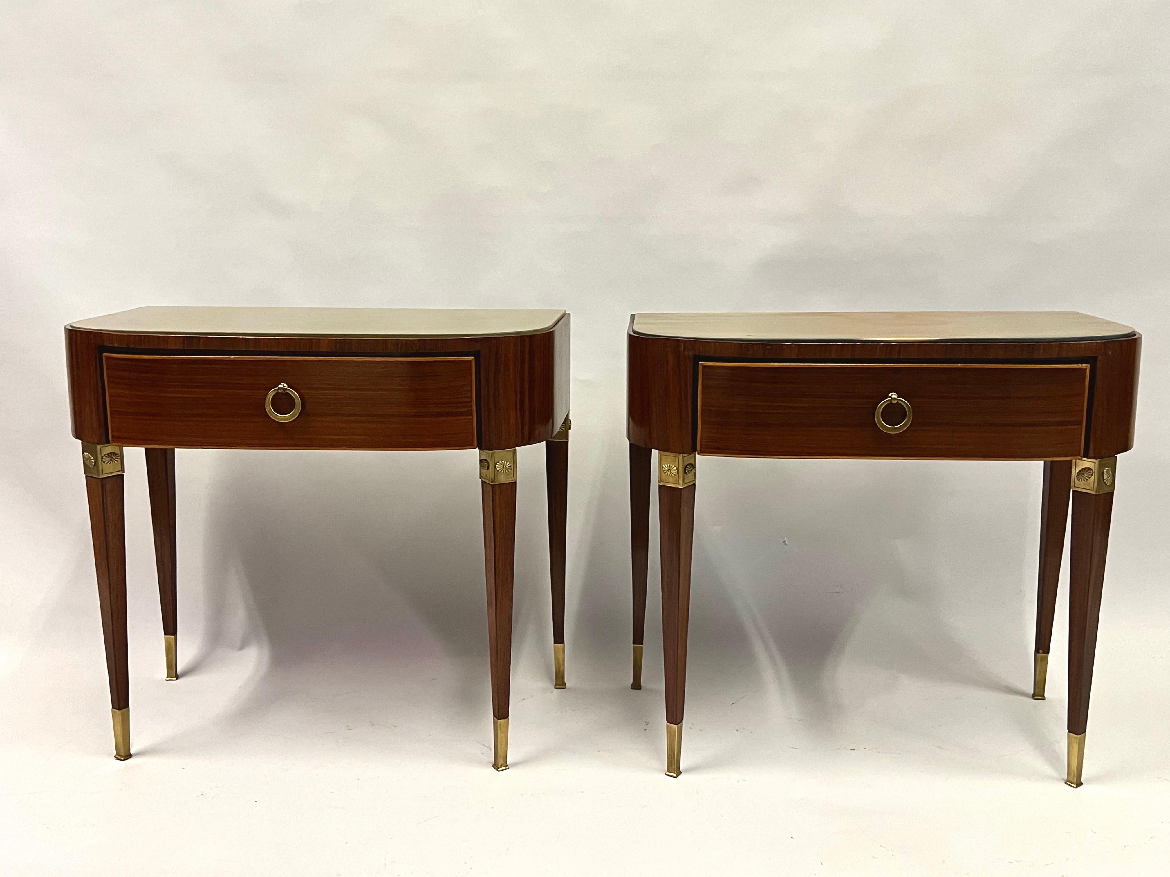 20th Century Pair of Italian Modern Neoclassical End or Side Tables / Nightstands, Gio Ponti For Sale