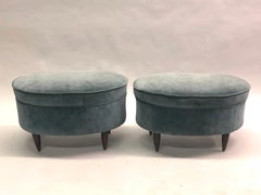 Pair of Italian Modern Neoclassical Stools or Benches by Paolo Buffa