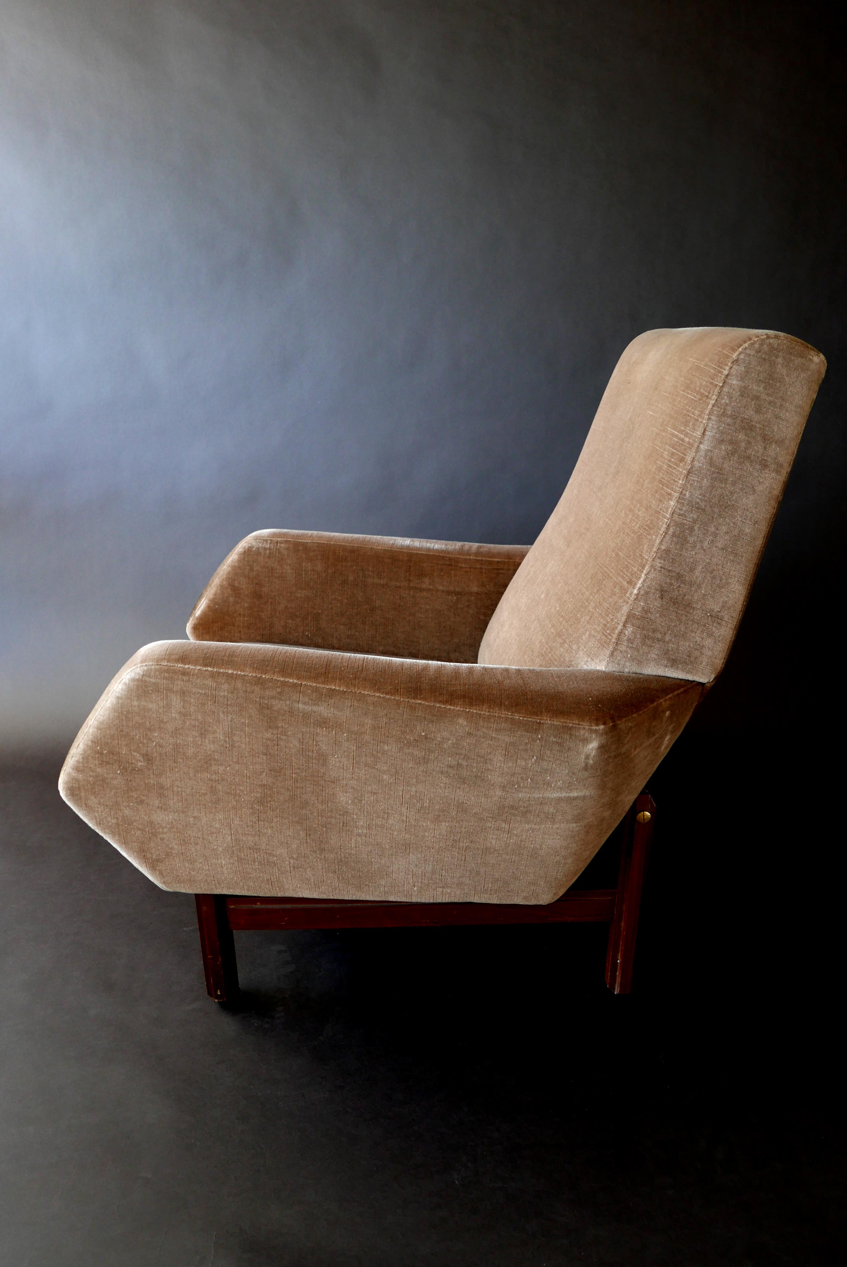 Pair of Italian modern prototype chairs, 1960s, Gianfranco Frattini.