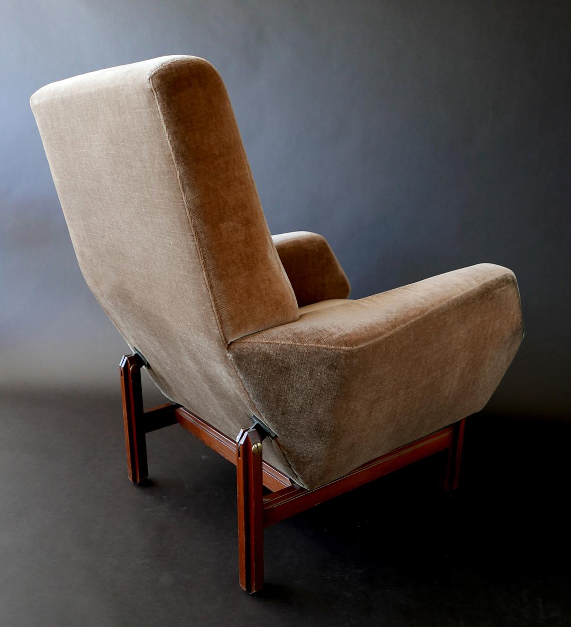 Mid-Century Modern Pair of Italian Modern Prototype Chairs, 1960s, Gianfranco Frattini