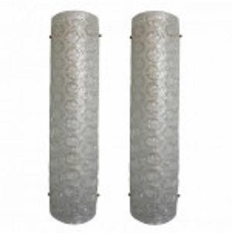 Mid-Century Modern Pair of Italian Modern Sconces by Venini For Sale