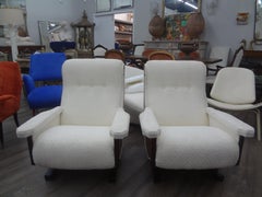 Pair of Italian Modern Sculptural Lounge Chairs Attributed To Paolo Buffa
