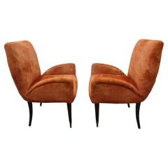 Pair of Italian Modern Sculptural Lounge Chairs