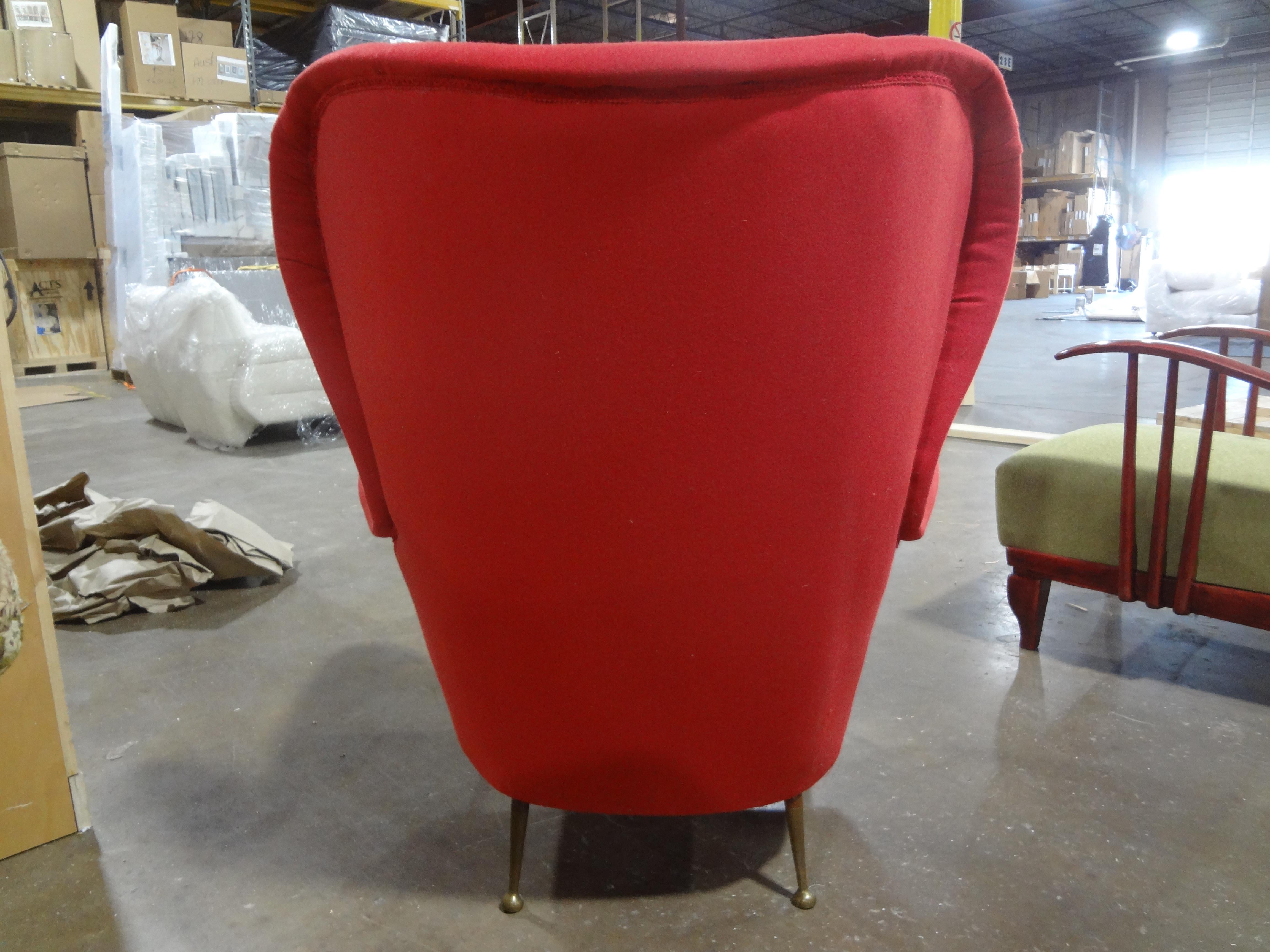 Pair Of Italian Modern Sculptural Lounge Chairs Inspired By Gio Ponti For Sale 2
