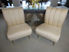 Pair of Italian Modern Slipper Chairs, Isa, Attributed to Gio Ponti